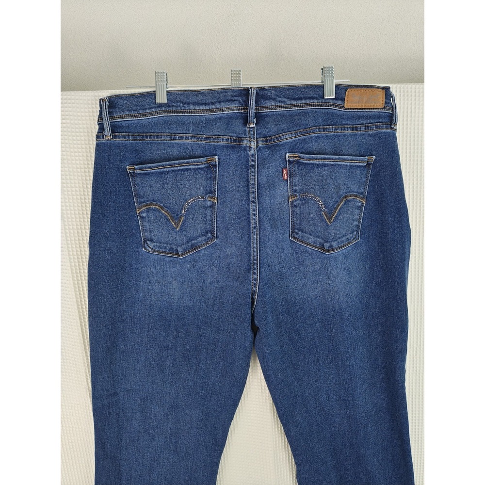 Levi's 512 Perfectly Slimming Bootcut Jeans Women's 18 Dark Wash Stretch Denim - Picture 4 of 16